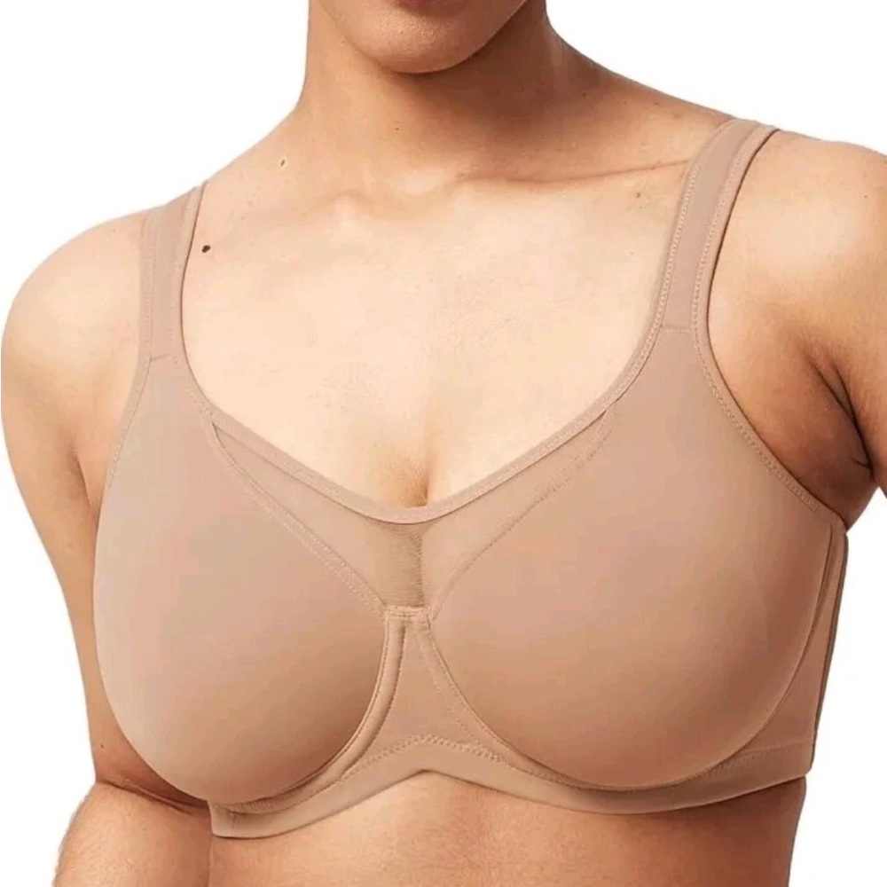 HSIA Minimizer Nude Full Coverage Bra - Comfortable Everyday Support 34F.